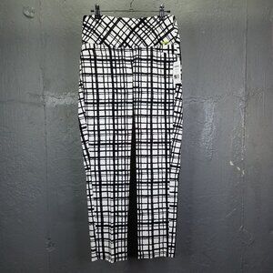 Swing Control Pants Women's 2 Paint Stripe Black White Slimming Golf Preppy NEW